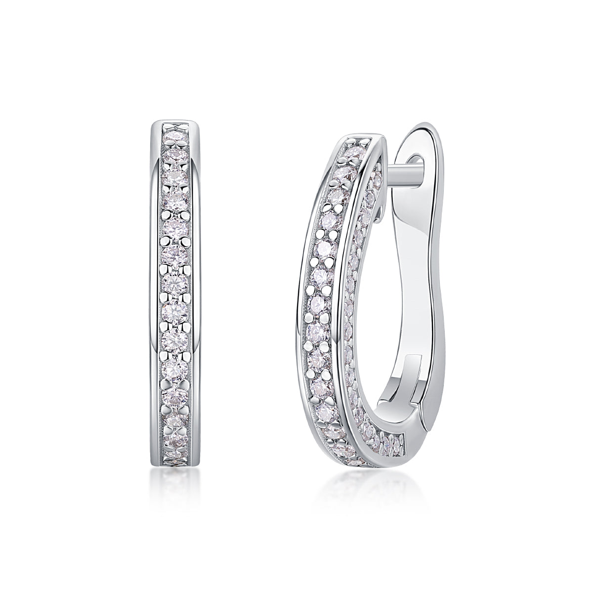 Highlight S925 Moissanite Sterling Silver Platinum-plated Earrings - view 4