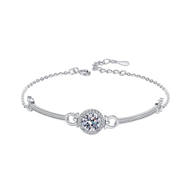 One-Carat Moissanite Bracelet in S925 Silver - product view 1