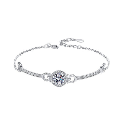 One-Carat Moissanite Bracelet in S925 Silver - product view 1