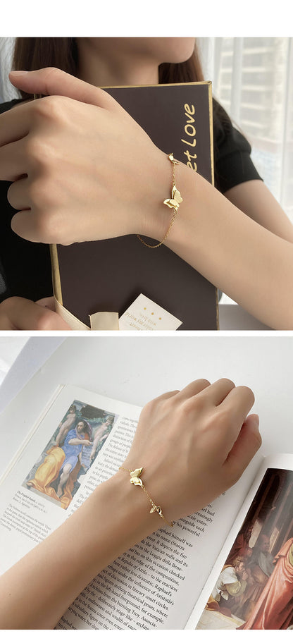 Butterfly Silver Chain Bracelet - product view 4