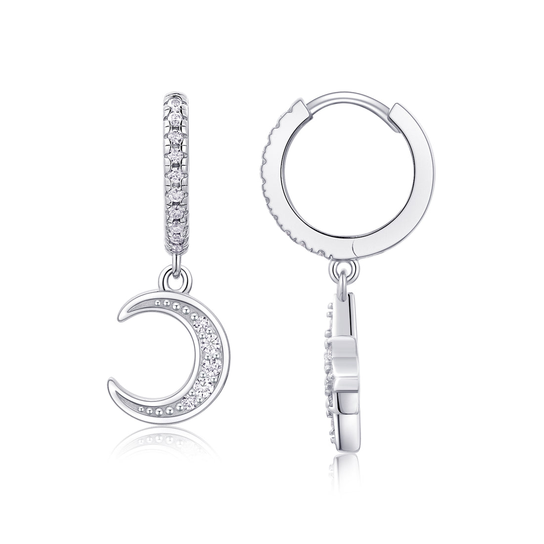 Star And Moon Interdependent Fashionable Earrings