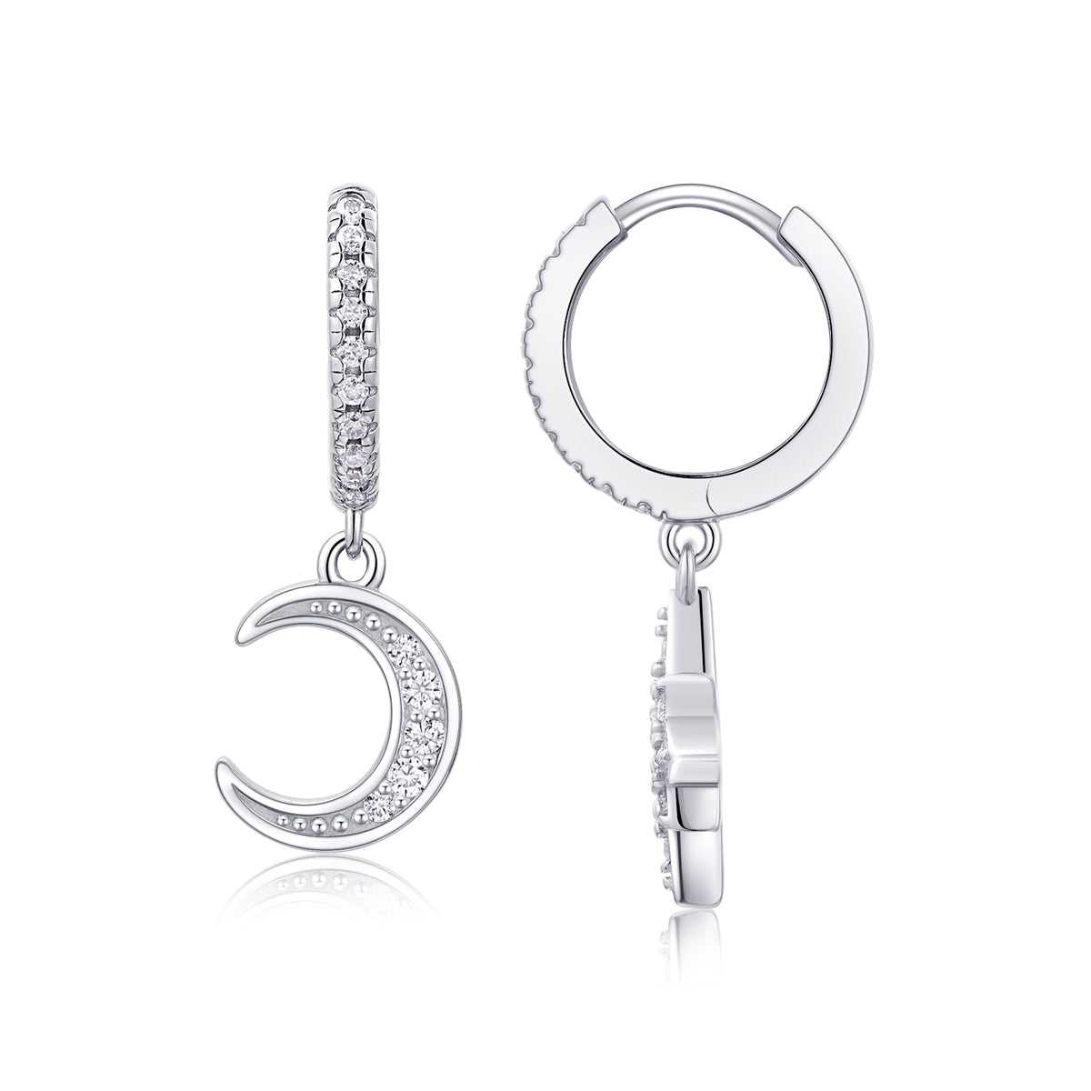 Star And Moon Interdependent Fashionable Earrings - view 2