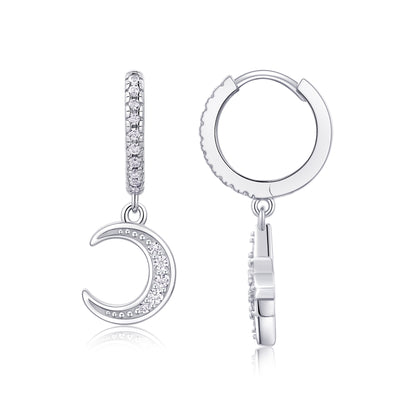 Star And Moon Interdependent Fashionable Earrings - view 2