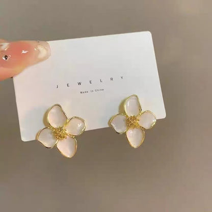 925 Silver Needle Internet Celebrity Same Style Gold Earrings Women's Light Luxury...