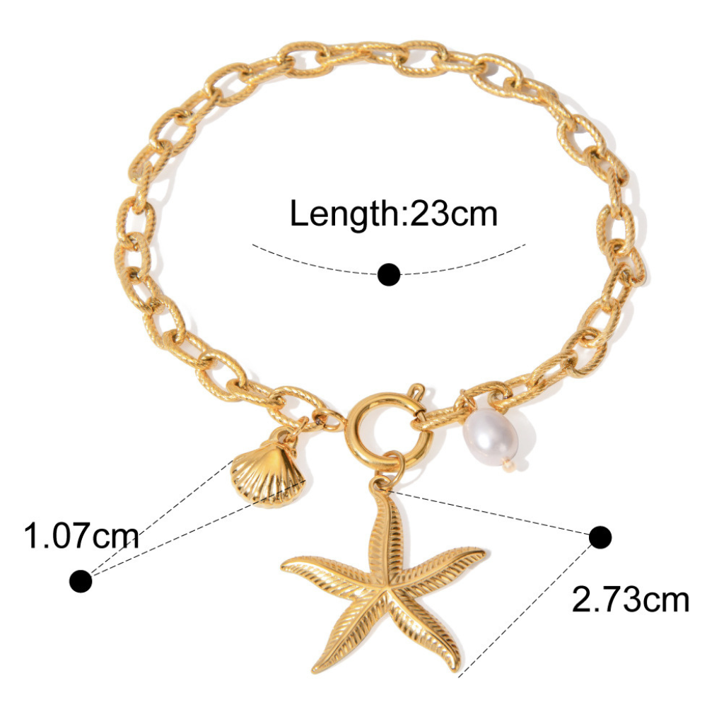 Starfish Pearl Bracelet - view 3