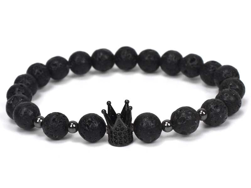 Natural Stone Owl Head Yoga Bracelet - view 2