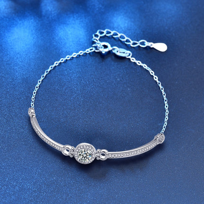 One-Carat Moissanite Bracelet in S925 Silver - product view 4