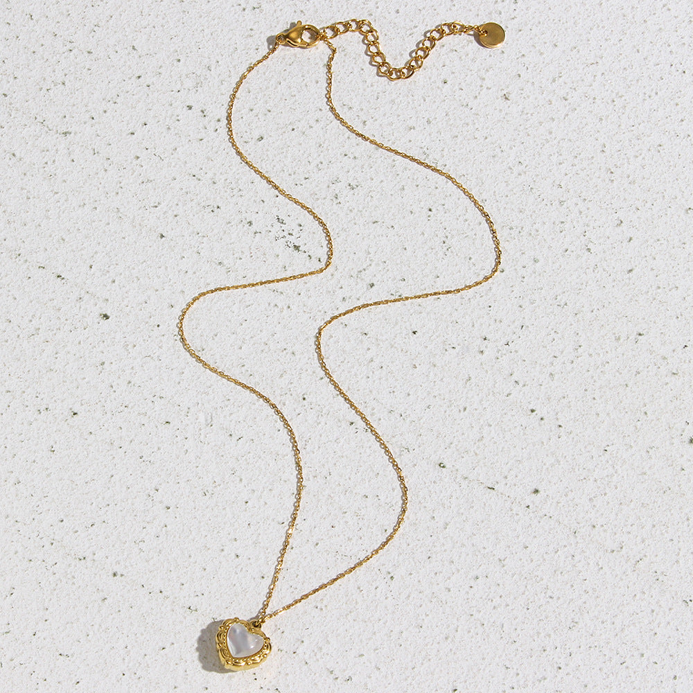 High-grade Love Light Luxury Pendant Stainless Steel Necklace - view 3