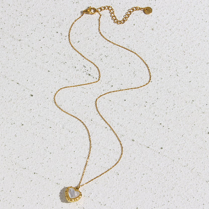 High-grade Love Light Luxury Pendant Stainless Steel Necklace - view 3