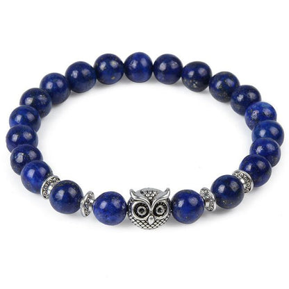 Natural Stone Owl Head Yoga Bracelet - view 3