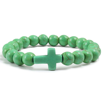 Turquoise cross bracelet