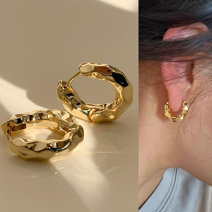 925 Silver Needle Internet Celebrity Same Style Gold Earrings Women's Light Luxury...