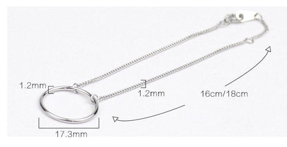 Open Circle Silver Bracelet - product view 2