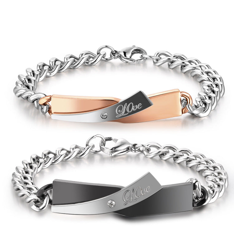 Couple Cross-design Bracelet - view 3