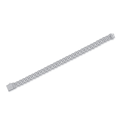 The Light Of Faith Luxury Fashion Mossan Diamond S925 Silver Bracelet - view 2