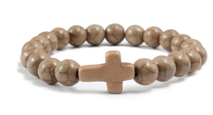 Blue Turquoise Cross Bracelet - view 2