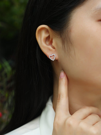 From The Heart Fashionable Moissanite Jewelry Earrings - view 4