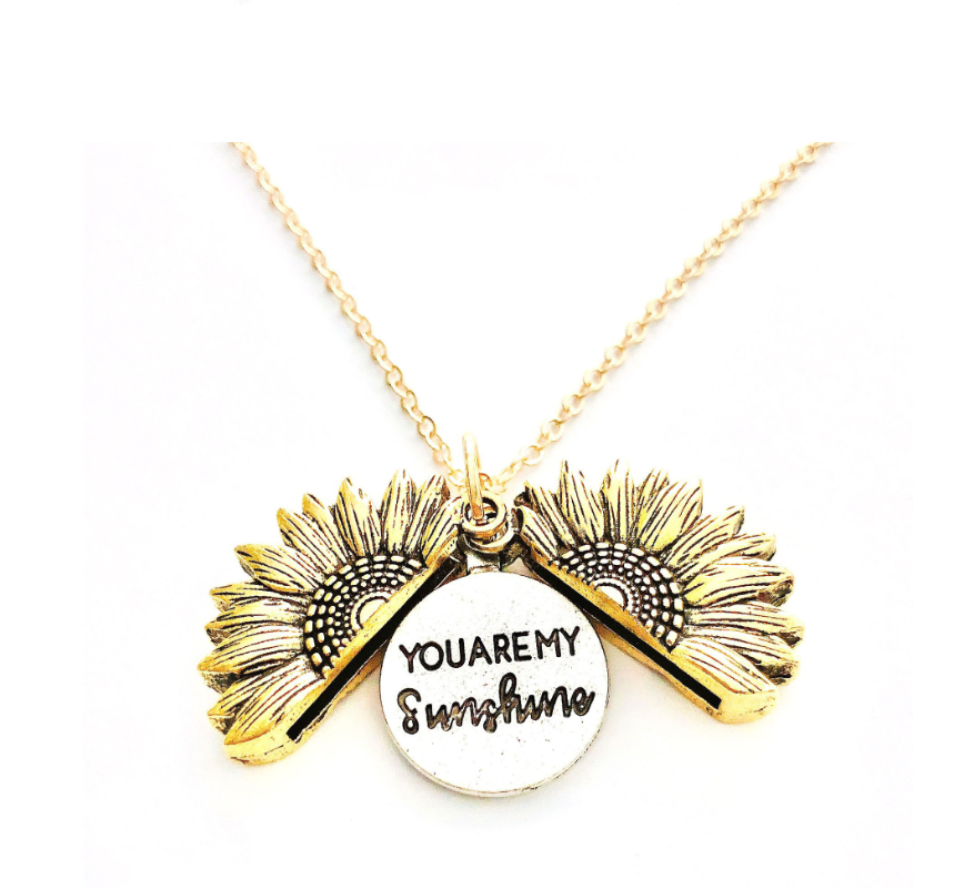 Sunflower Double Lettering Necklace - view 4