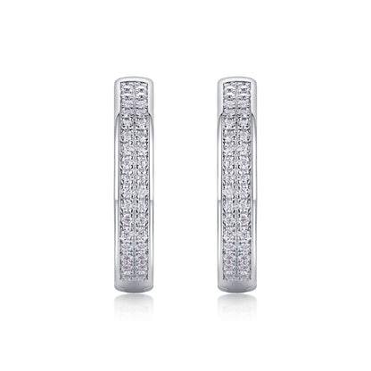 Firefly Light Moissanite S925 Sterling Silver Platinum-plated Stud Earrings - view 6