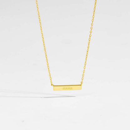Horizontal Bar Necklace in Gold-Tone S925 Silver - view 2