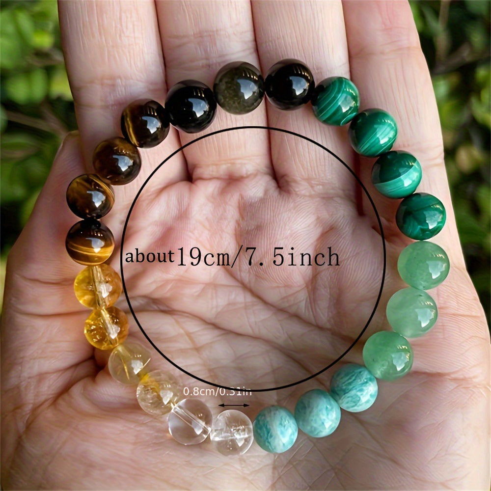 Universal Natural Stone Bracelet Citrine Dongling Stone Malachite