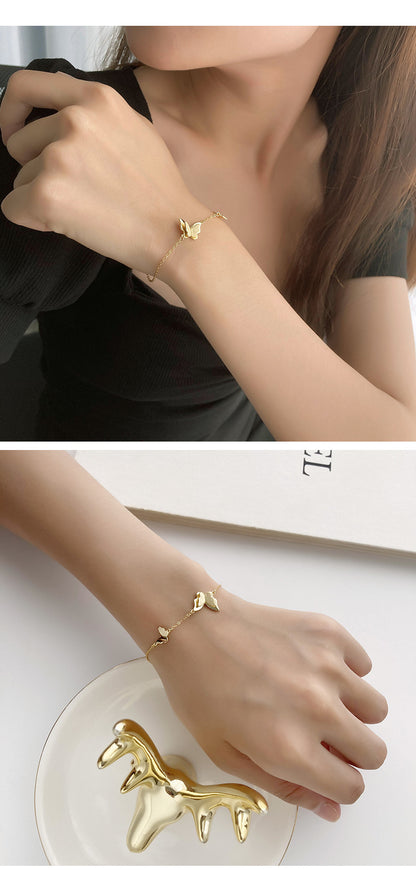 Butterfly Silver Chain Bracelet - product view 3