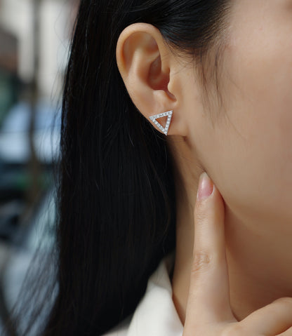 Unique Moissanite S925 Sterling Silver Platinum-plated Earrings - view 4
