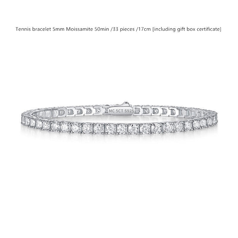 Sterling Silver D Color Moissanite Tennis Bracelet For Women