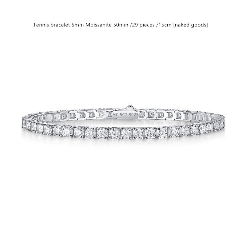 Sterling Silver D Color Moissanite Tennis Bracelet For Women