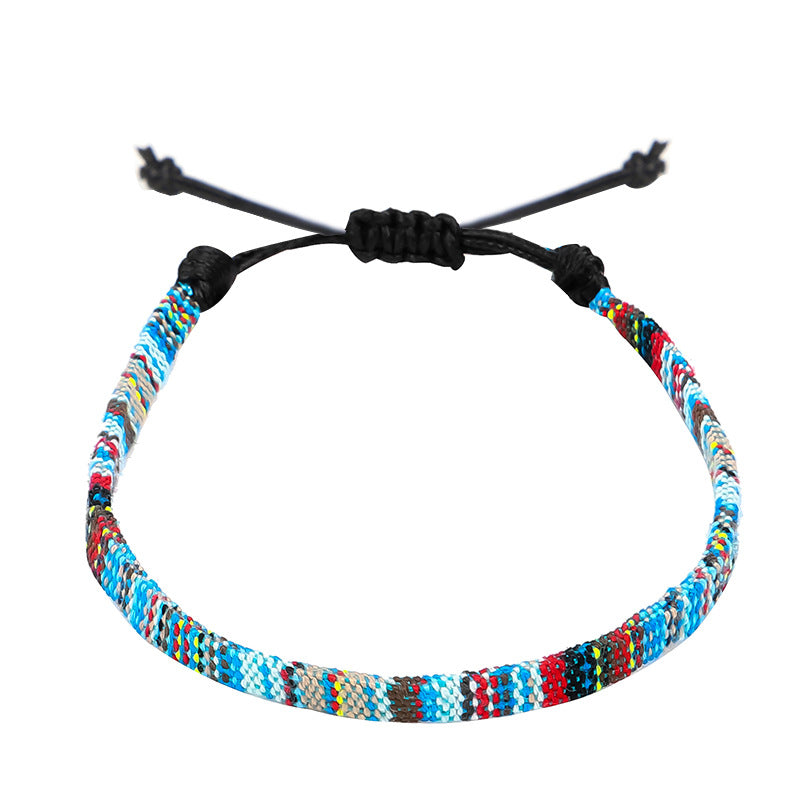 Hand Woven Rainbow Color Anklet Bohemian Style - view 2