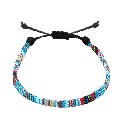 Hand Woven Rainbow Color Anklet Bohemian Style - view 2