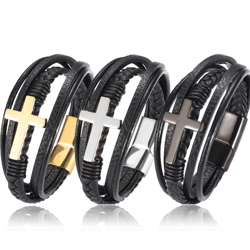 Cross braided bracelet