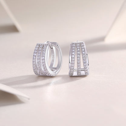 Human March Luxury Fashion Diamond Earrings Stud - view 4