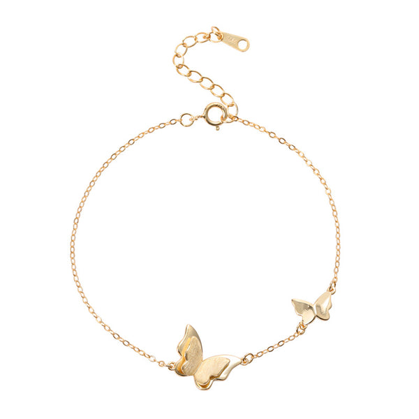 Butterfly Silver Chain Bracelet