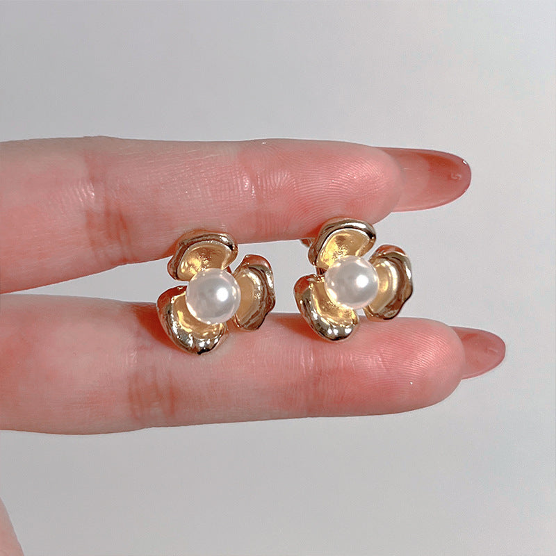 925 Silver Needle Internet Celebrity Same Style Gold Earrings Women's Light Luxury...