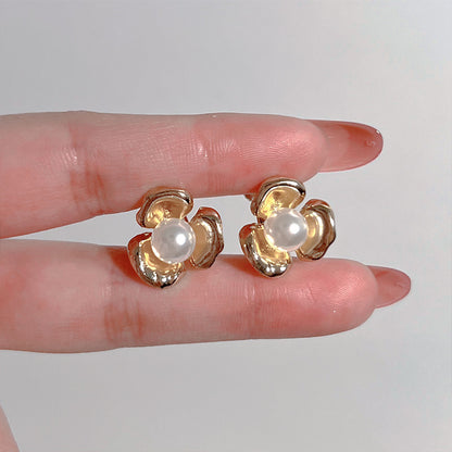 925 Silver Needle Internet Celebrity Same Style Gold Earrings Women's Light Luxury...