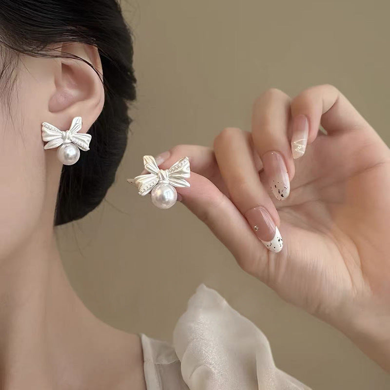 925 Silver Needle Internet Celebrity Same Style Gold Earrings Women's Light Luxury...
