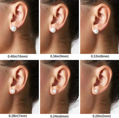 S925 Sterling Silver Needle Natural Freshwater Pearl Ear Studs - view 5