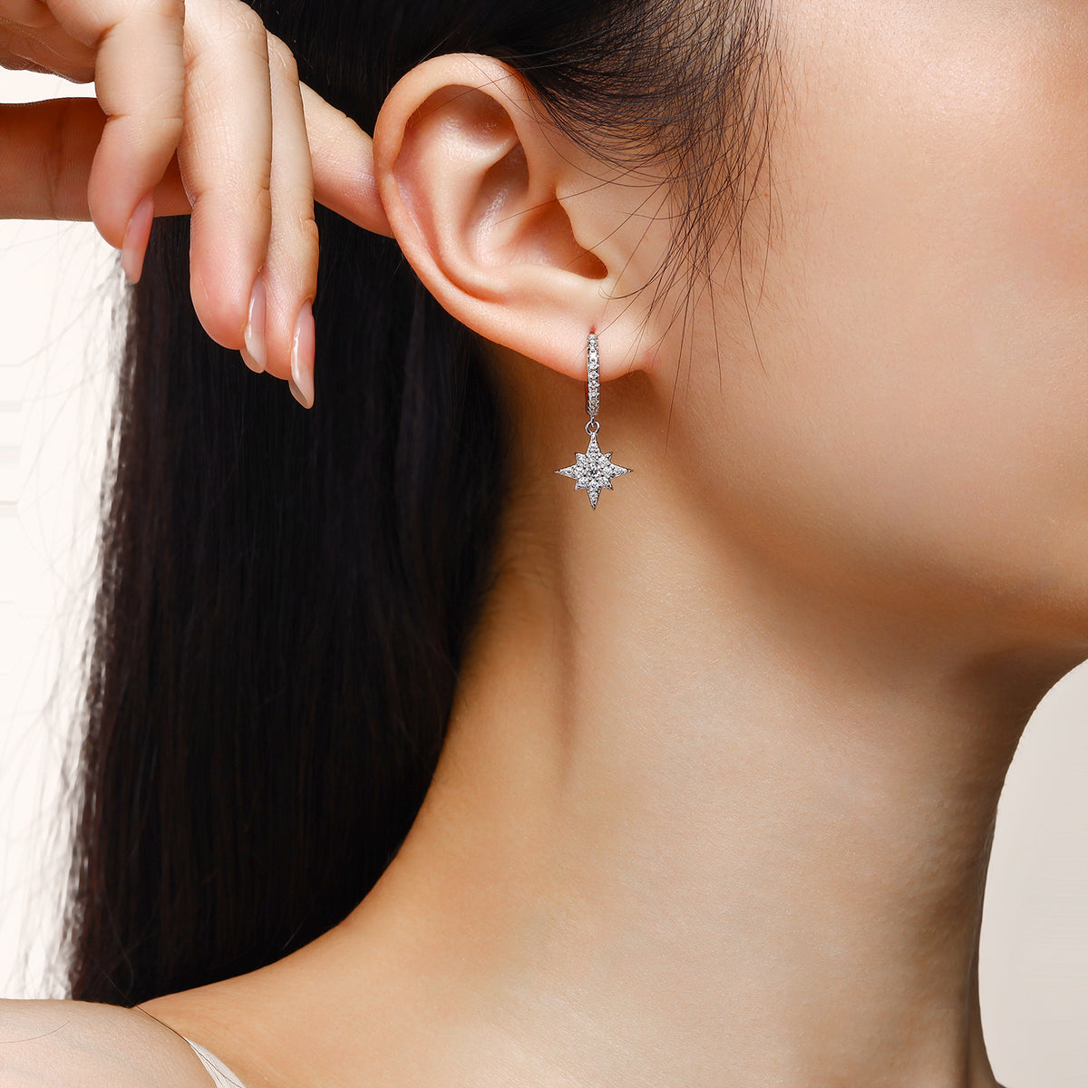 Star And Moon Interdependent Fashionable Earrings - view 5
