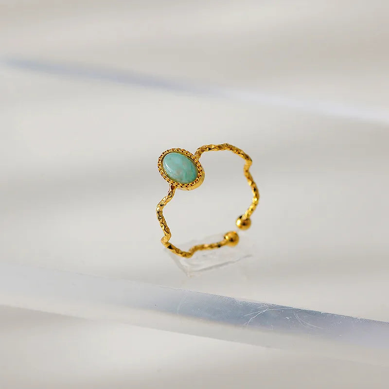 Oval Bezel Open Ring — product view 3