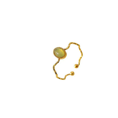 Oval Bezel Open Ring — product view 5