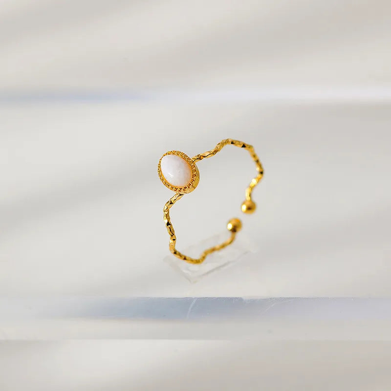 Oval Bezel Open Ring — product view 4