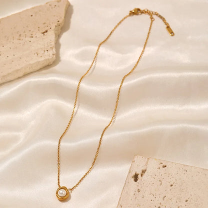 Pearl Halo Pendant Necklace — product view 3