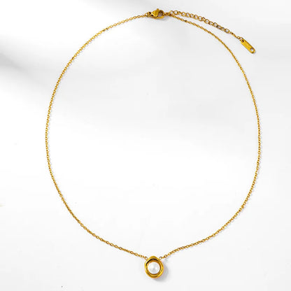 Pearl Halo Pendant Necklace — product view 4