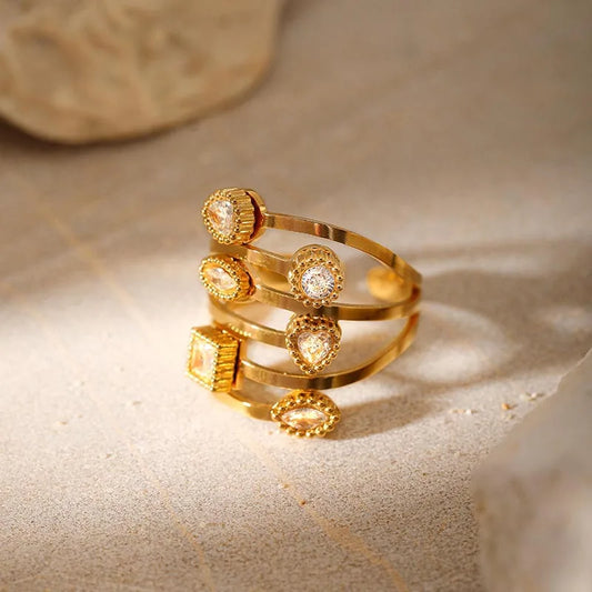 Mosaic Open Ring — product view 1