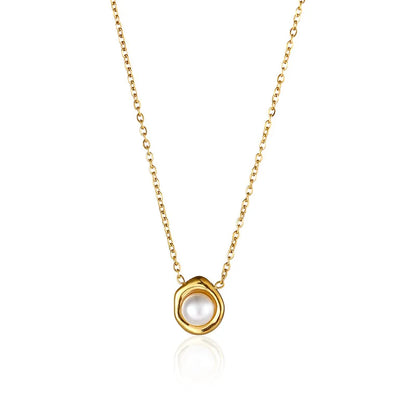 Pearl Halo Pendant Necklace — product view 5