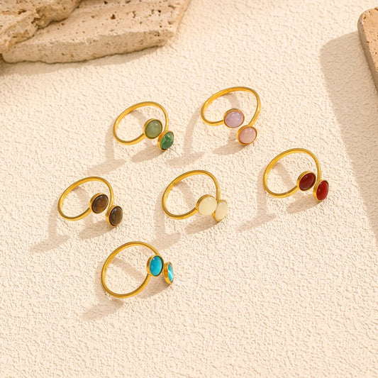 Twin Oval Open Ring — product view 1