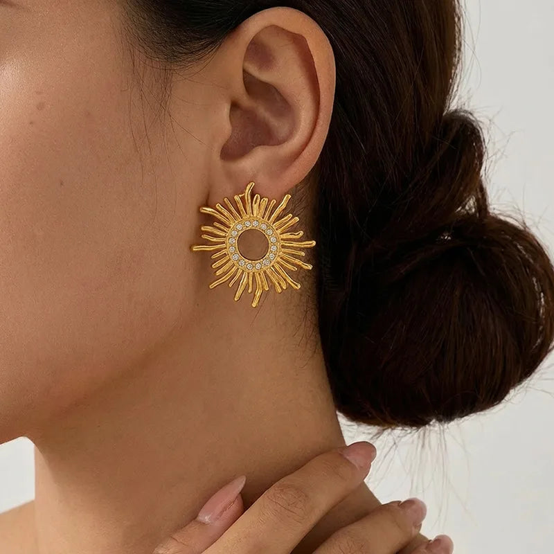 Sunflower Statement Earrings — product view 1
