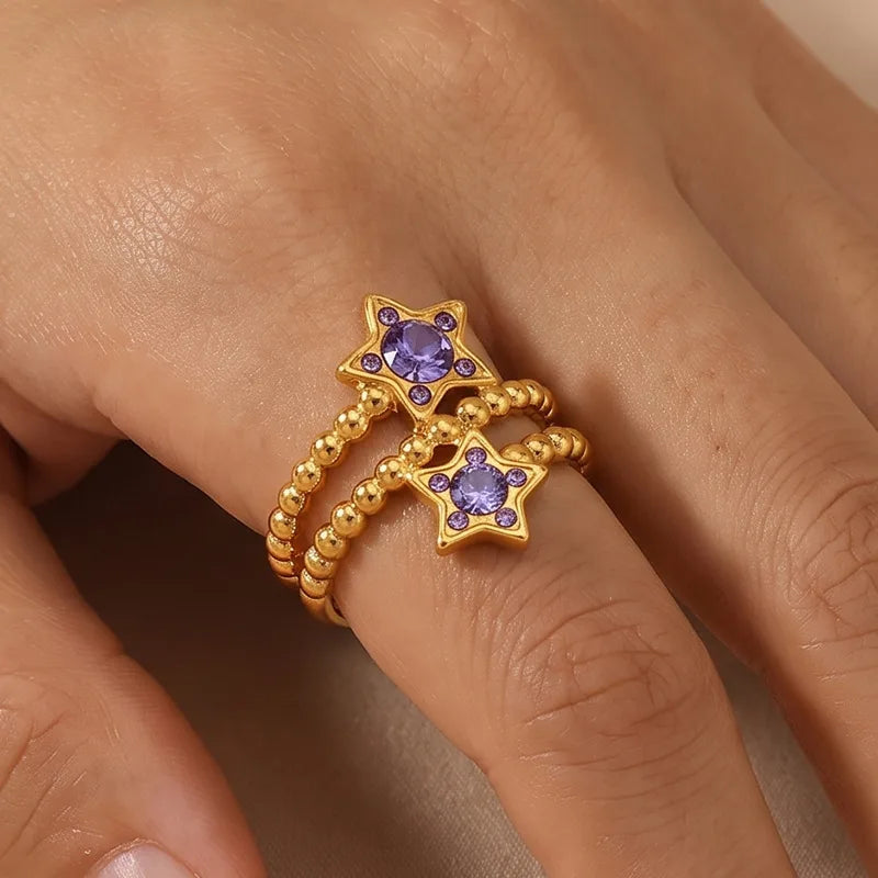 Starlit Double Band Ring — product view 2