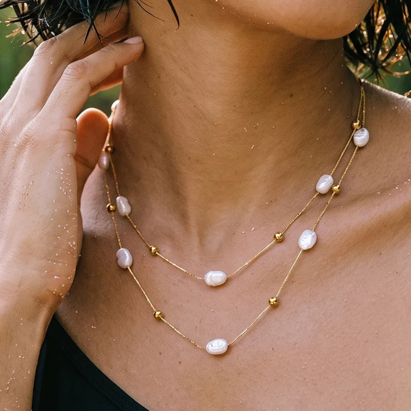 Baroque Bead Necklace — product view 1